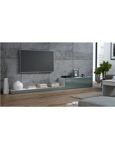 Cama MEBLE Cama TV stand LIFE 300/42/35 white/grey gloss