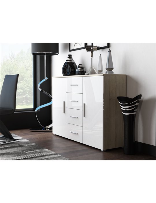 Cama MEBLE Cama living room sideboard UNI sonoma oak/white gloss Cama MEBLE Cama living room sideboard UNI sonoma oak/white gloss