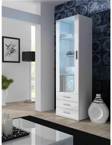 Cama MEBLE Cama display cabinet SOHO S1 white/white gloss