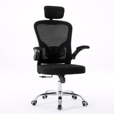 Topeshop FOTEL DORY CZERŃ office/computer chair Padded seat Mesh backrest
