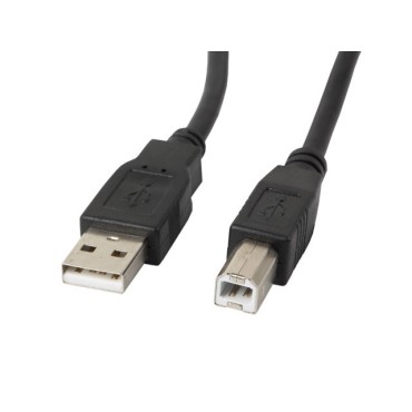 Lanberg CA-USBA-10CC-0050-BK USB cable 5 m USB 2.0 USB B Black