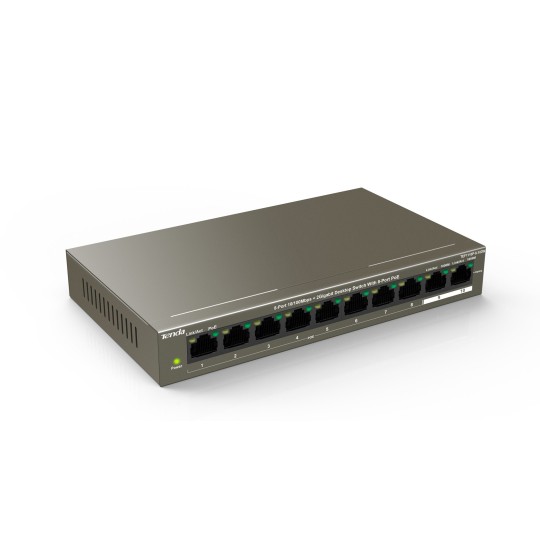 Tenda TEF1110P-8-102W Fast Ethernet (10/100) Power over Ethernet (PoE) Grey