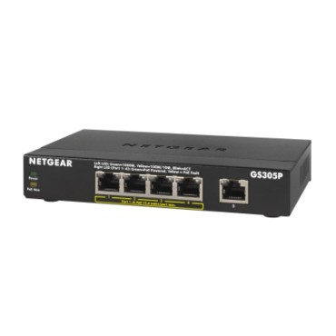 NETGEAR GS305Pv2 Unmanaged Gigabit Ethernet (10/100/1000) Power over Ethernet (PoE) Black