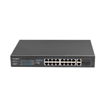 Lanberg Switch rack 19  POE+ 16x 100MB /2X COMBO  GIGABIT ETHERNET 150W