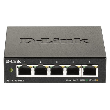 D-Link DGS-1100-05V2 network switch Managed L2 Gigabit Ethernet (10/100/1000) Black