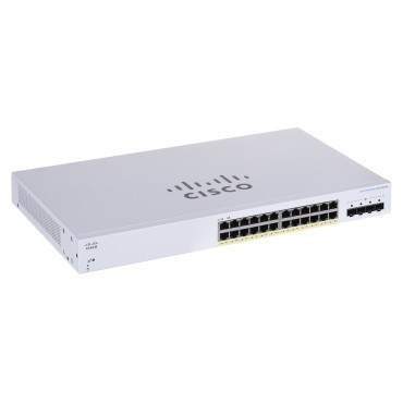 Cisco CBS220-24FP-4G network switch Managed L2 Gigabit Ethernet (10/100/1000) Power over Ethernet (PoE) White