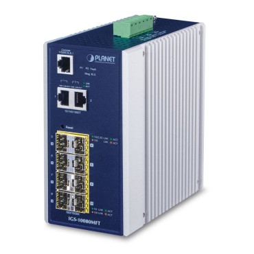 PLANET IGS-10080MFT network switch Managed Gigabit Ethernet (10/100/1000) Blue  White