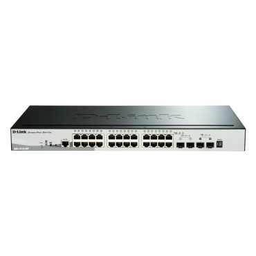 D-Link DGS-1510-28P network switch Managed L3 Gigabit Ethernet (10/100/1000) Black  Gray Power over Ethernet (PoE)