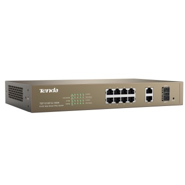 Tenda TEF1210P-8-150W Fast Ethernet (10/100) Power over Ethernet (PoE) Grey