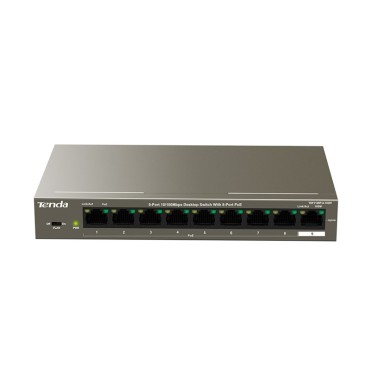 Tenda TEF1109P-8-102W network switch Fast Ethernet (10/100) Power over Ethernet (PoE) Metallic