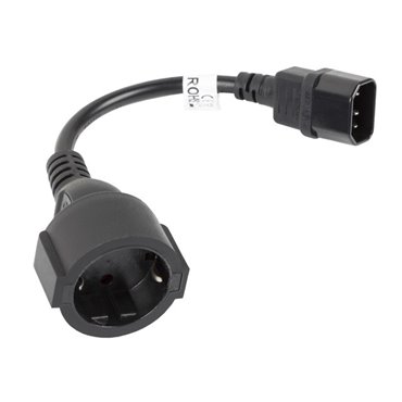 Lanberg CA-C14E-10CC-0018-BK power cable Black  C14 coupler