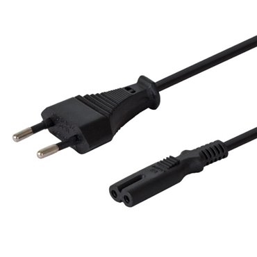 Savio CL-100 power cable Black 1.8 m IEC Type E (3.4 mm  3.1 mm) IEC C7