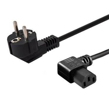 SAVIO Power cable Schuko (M) angled – IEC C13  1.2 m CL-115