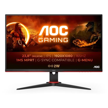 AOC 24G2SPU/BK computer monitor 60.5 cm (23.8 ) 1920 x 1080 pixels Full HD Black  Red