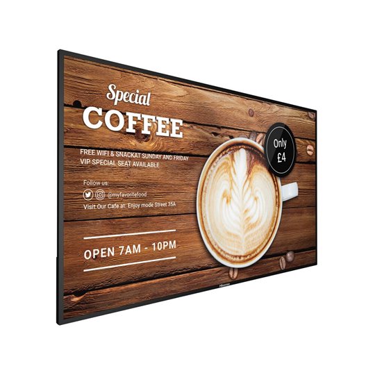 Hisense 55B4E31T signage display Digital signage flat panel 139.7 cm (55 ) 4K Ultra HD Black Built-in processor Android 8.0 Hisense 55B4E31T signage display Digital signage flat panel 139.7 cm (55 ) 4K Ultra HD Black Built-in processor Android 8.0