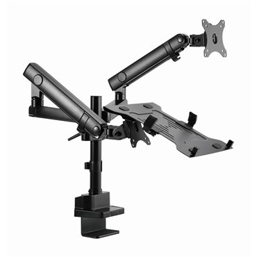 Gembird MA-DA3-02 Desk mounted adjustable monitor arm with notebook tray (full-motion)  17”-32”  up to 8 kg