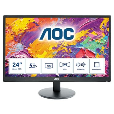 AOC M2470SWH LED display 59.9 cm (23.6 ) 1920 x 1080 pixels Full HD Black