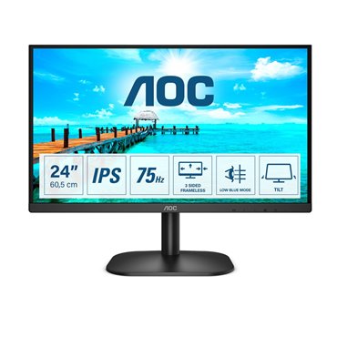 AOC B2 24B2XD LED display 60.5 cm (23.8 ) 1920 x 1080 pixels Full HD Black