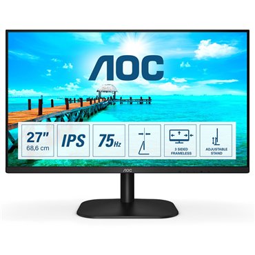 AOC B2 27B2DA LED display 68.6 cm (27 ) 1920 x 1080 pixels Full HD Black