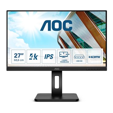 AOC P2 U27P2 LED display 68.6 cm (27 ) 3840 x 2160 pixels 4K Ultra HD Black