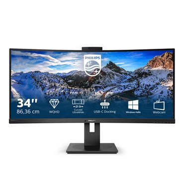 Philips P Line 346P1CRH/00 LED display 86.4 cm (34 ) 3440 x 1440 pixels UltraWide Quad HD Black