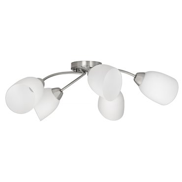 Activejet Classic chandelier pendant ceiling lamp BENITA nickel 5xE27 for living room