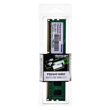 Patriot Memory 4GB PC3-12800 memory module DDR3 1600 MHz