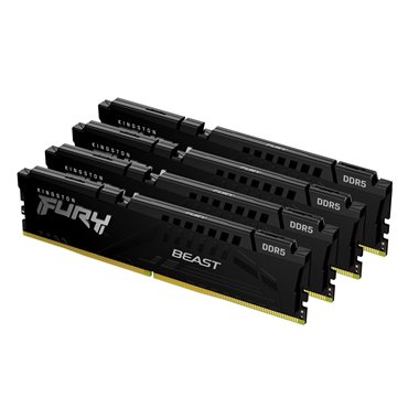 Kingston Technology FURY 128GB 5200MT/s DDR5 CL40 DIMM (Kit of 4) Beast Black XMP