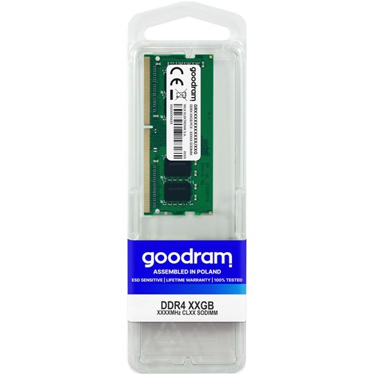 Goodram GR3200S464L22S/16G memory module 16 GB 1 x 16 GB DDR4 3200 MHz Goodram GR3200S464L22S/16G memory module 16 GB 1 x 16 GB DDR4 3200 MHz