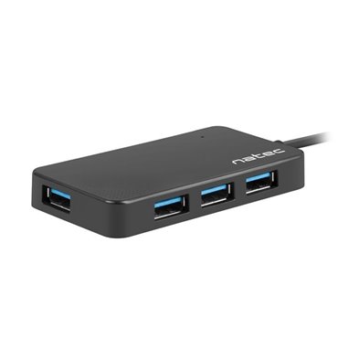 NATEC Hub USB 3.0 Moth (4 ports  black)