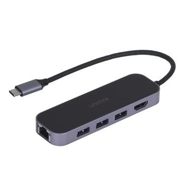 UNITEK HUB USB-C 3.1 RJ-45 3XUSB-A HDMI 4K PD100W