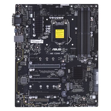 Płyta Serwerowa ASUS WS C246DC Socket 1151 Xeon E-2100  C246  4DIMM  4PCIe  8SATA  1M22(22210)  1 x Intel® I219-LM GbE  ATX