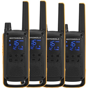 Motorola Talkabout T82 Extreme Quad Pack two-way radio 16 channels Black Orange