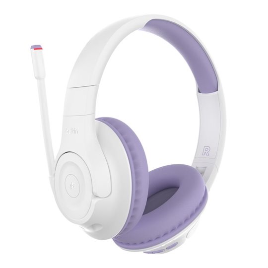 Belkin SOUNDFORMINSPIRE OVEREAR HEADSET LAV Kabel & Trådlös Huvudband Samtal/musik USB Type-C Bluetooth lavendel, Vit