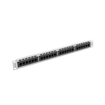 Lanberg patch panel 24 port 1U cat.6 UTP gray PPU6-1024-S