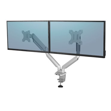 Fellowes Ergonomics arm for 2 monitors - Platinum series  silver