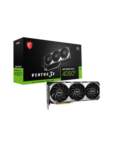 MSI GEFORCE RTX 4060 TI VENTUS 3X 16G OC grafikkort NVIDIA 16 GB GDDR6