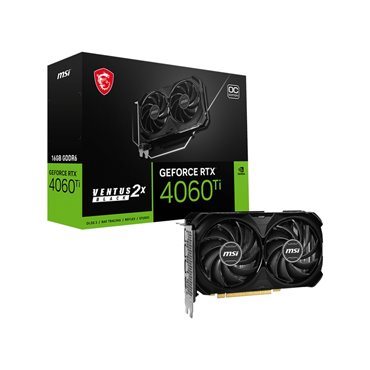 MSI VENTUS GEFORCE RTX 4060 TI 2X BLACK 16G OC graphics card NVIDIA 16 GB GDDR6