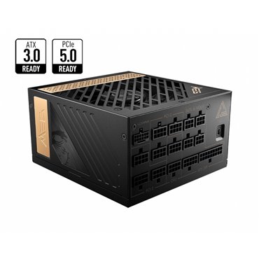 MSI MEG AI1300P PCIE5 power supply unit 1300 W 24-pin ATX ATX Black