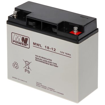 Battery MW Power AGM MWL 18-1212V/18Ah 181*77*167 (M5)