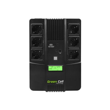 Green Cell AiO 800VA LCD Line-Interactive 0.8 kVA 480 W 6 AC outlet(s)