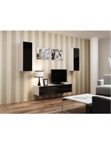 Cama MEBLE Cama Cabinet VIGO  90  full 90/35/32 black/white gloss