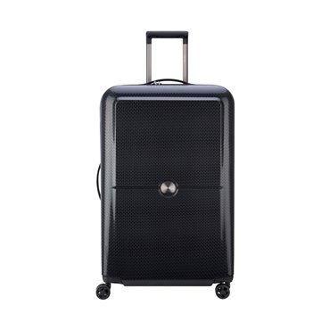 DELSEY SUITCASE TURENNE 75CM 4 DOUBLE WHEELS TROLLEY CASE BLACK