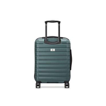 DELSEY SUITCASE SHADOW 5.0 55CM SLIM 4 DOUBLE WHEELS CABIN TROLLEY CASE GREEN