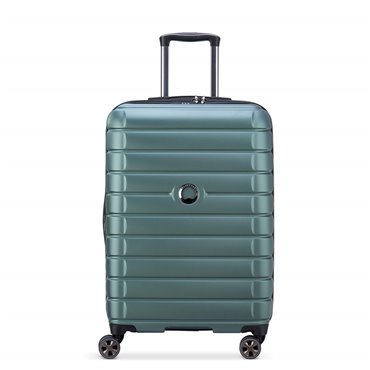 DELSEY SUITCASE SHADOW 5.0 66CM 4 DOUBLE WHEELS EXPANDABLE TROLLEY CASE GREEN