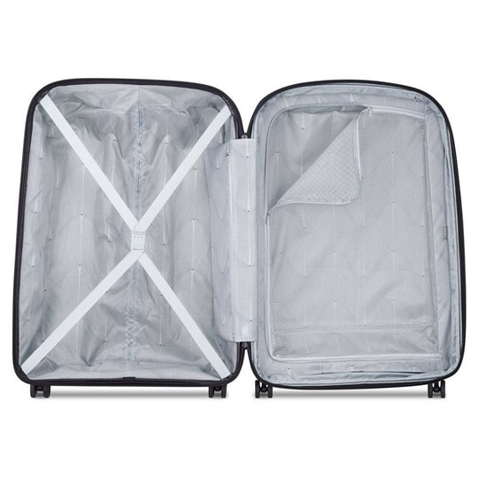 DELSEY CASE BELMONT PLUS 76CM 4 DOUBLE WHEELS EXPANDABLE TROLLEY CASE BLACK