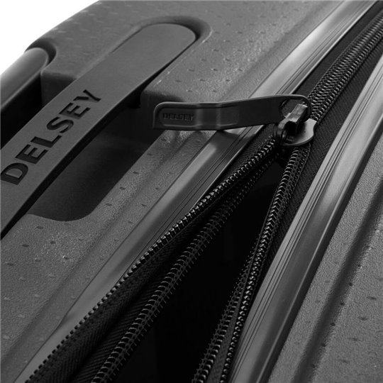 DELSEY CASE BELMONT PLUS 76CM 4 DOUBLE WHEELS EXPANDABLE TROLLEY CASE BLACK
