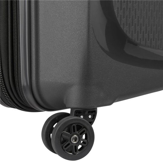 DELSEY CASE BELMONT PLUS 76CM 4 DOUBLE WHEELS EXPANDABLE TROLLEY CASE BLACK
