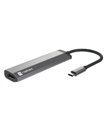 NATEC Fowler Slim Kabel USB 3.2 Gen 1 (3.1 Gen 1) Type-C Svart, Krom