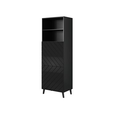 Cama MEBLE Cabinet ABETO 60x40x176.5 cm gloss black/black